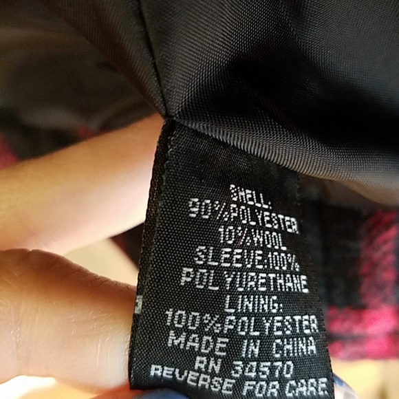 Wool red buffalo plaid jacket - Picture 4 of 4